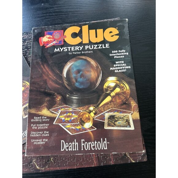 CLUE MYSTERY PUZZLE Death Foretold 500 Piece in Box COMPLETE with Decoder 1994 - Picture 3 of 9